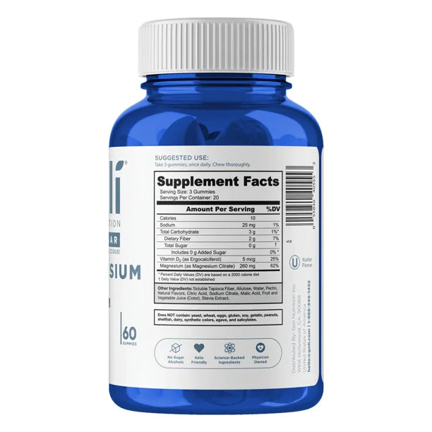 Magnesium Gummies Zero Sugar - 60 gomitas