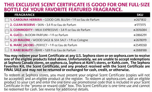 Holiday Deluxe Perfume Sampler Set w/ Redeemable Voucher