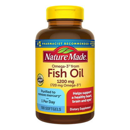 Omega 3 from Fish Oil 1200mg| 720mg Omega 3|100 capsulas