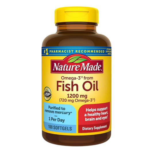 Omega 3 from Fish Oil 1200mg| 720mg Omega 3|100 capsulas