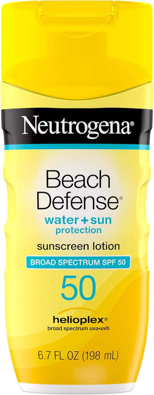 Beach Defense Water+Sun Protection Sunscreen Lotion SPF 50 - 198ml