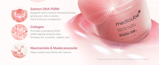 PDRN PINK COLLAGEN TONING GEL TONER PAD 70ea