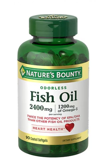 Fish Oil 2400mg |1200mg of Omega 3|90 Softgels