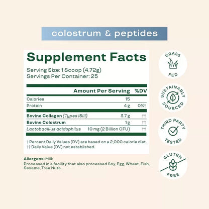 Colostrum & Collagen Peptides Powder - Sin Sabor