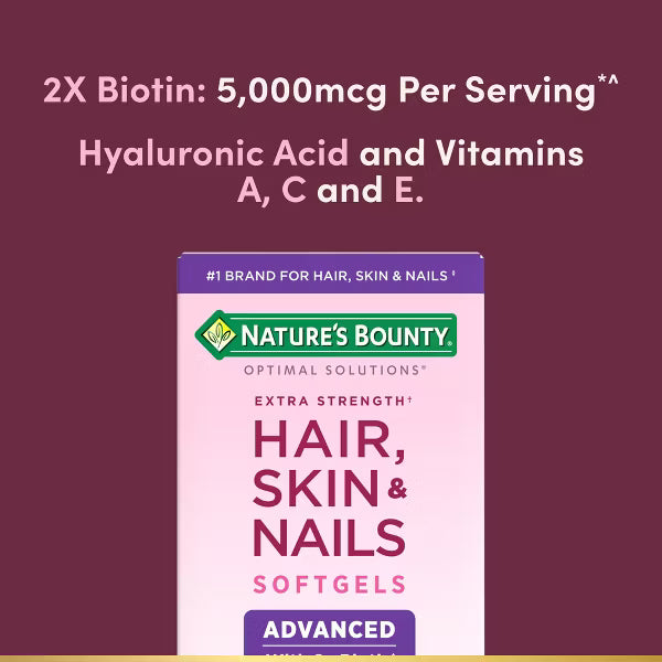 Extra Strength Hair, Skin and Nails Softgels with Biotin - 150ct