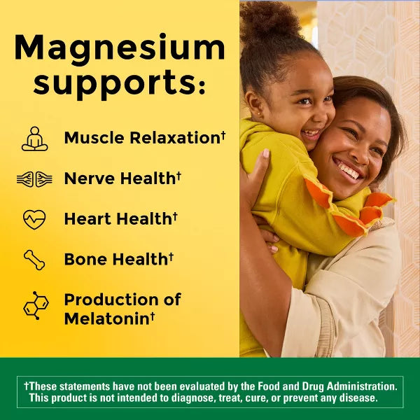 Nature Made Magnesium Citrate 250mg - 120 cápsulas
