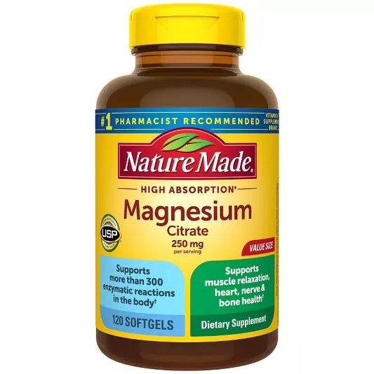 Nature Made Magnesium Citrate 250mg - 120 cápsulas