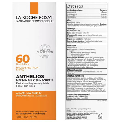 Anthelios Sunscreen Melt-In-Milk Lotion Face and Body Sunscreen