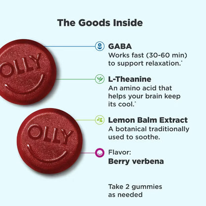 Goodbye Stress Gummies with GABA, L-Theanine & Lemon Balm - 42 gomitas