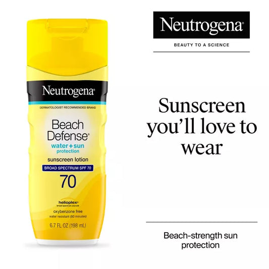 Beach Defense Sunscreen Lotion - SPF 70 - 198ml