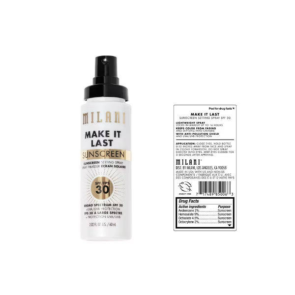 Make It Last Sunscreen Setting Spray con 30FPS