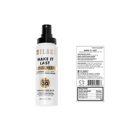 Make It Last Sunscreen Setting Spray con 30FPS