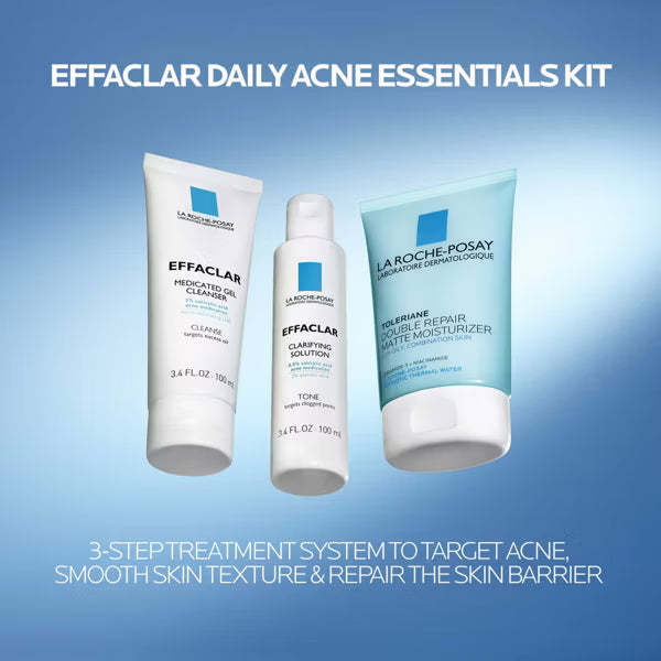 La Roche Posay Effaclar Acne Daily Essential Kit - 3 piezas