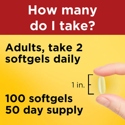 Fish Oil 1200mg|360mg Omega 3|100 Softgels
