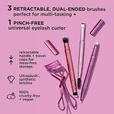 Double Time Makeup Brush + Lash Curler Set