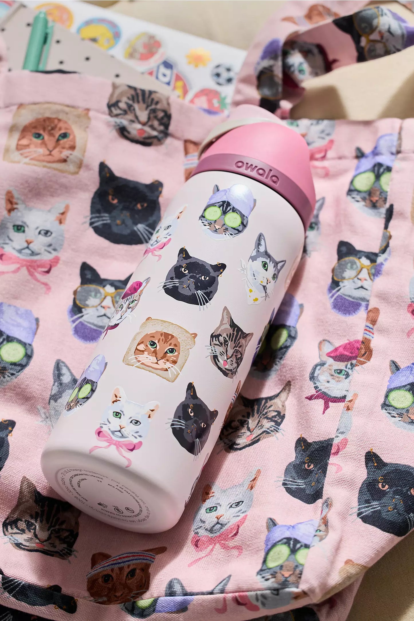 Cat Collage FreeSip 32 oz Water Bottle